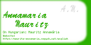 annamaria mauritz business card